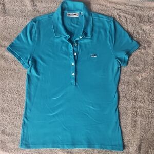 Lacoste Women's Turquoise Button Down Shirt